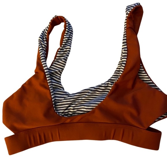 Rove Swim Copper Sporty Cutout Bikini Top - Picture 2 of 4